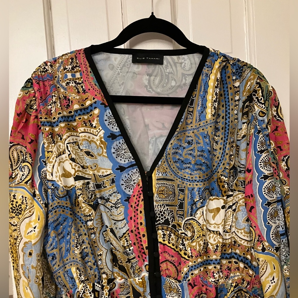 Elie Tahari Camren paisley silk dress - Picture 10 of 11